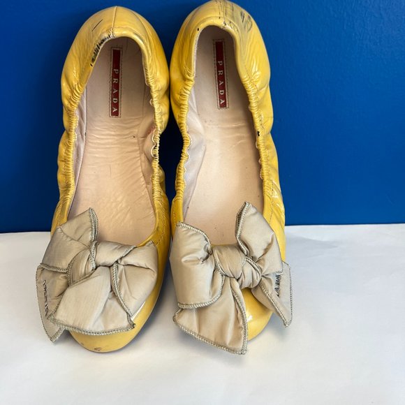 PRADA shoes yellow color sieze 8 - Picture 1 of 9